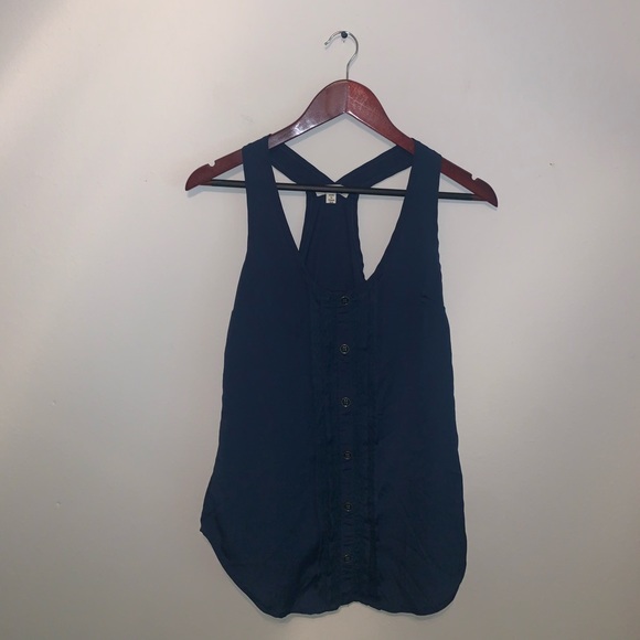 Lush Tops - Lush Dark Blue Buttoned tank top size XS